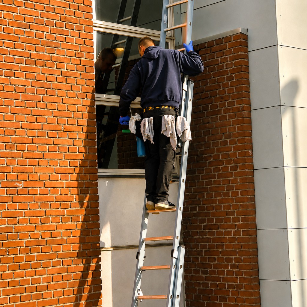 Erhverv vinduespudsning